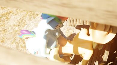 Applejack's standing doggy sex with Dash [Erostud]