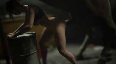 - Claire's Rough Mounting Adventure with a Huge Horse Penis