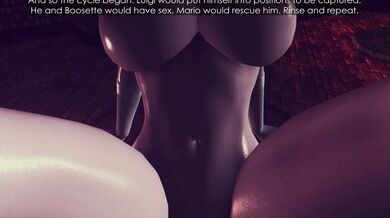 Luigi Gets Tied Up and Fucked by Bowsette, Boosette, and Chain Chompy in 'Captured Again'