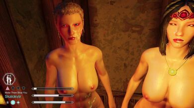 Dragonborn Threesome with Serana and Delphine