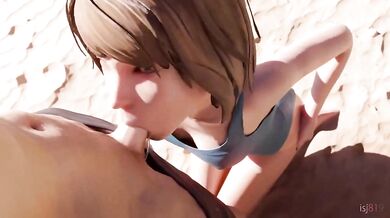 Pornstar Max Caulfield Gets Her Mouth Fucked on the Sandy Shores in 'Beach Blowjob - Isj819'