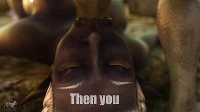 * Throat-Fucking the Dominant Dark Elf Slave