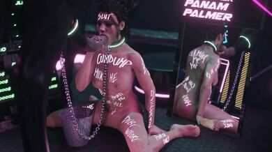 Panam and Horse's Kinky Bodywriting Encounter