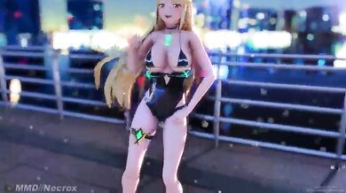 Thicc Mythra's Good Night Kiss: Xenoblade's Sexy Bikini Shower