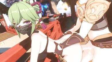 Geshin Impact: Sex with Shinobu at the Grand Shrine
