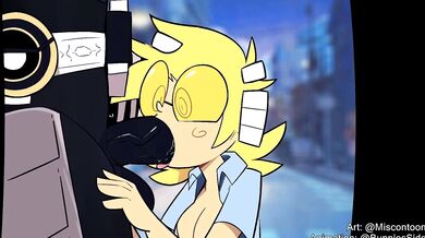 Slutty Owl Girl Gives a BJ on the Beach with Bunny Pals [Miscontoon]