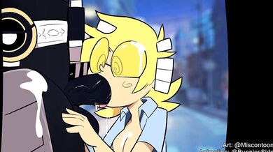 Slutty Owl Girl Gives a BJ on the Beach with Bunny Pals [Miscontoon]
