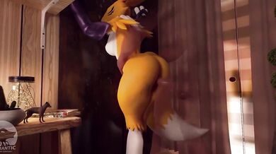 Unleashed: Renamon's Tail-Wagging Doggy Style Adventure