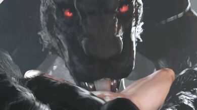 Horny Demon Sucks off a Stranger's Dick in Public Bathroom