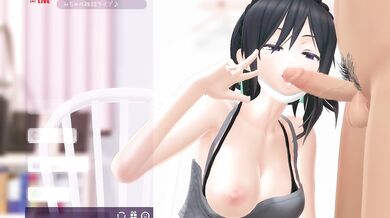 Massive Facial Cumshot in Mitsuki's Streaming Live Show!