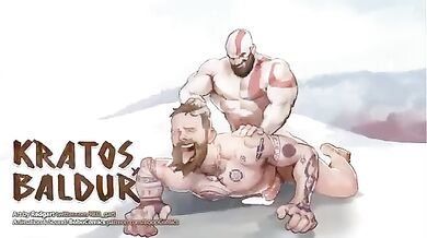 Baldur's Hot Hairless Sex with Kratos (Bobocomics) - A Cum-Soaking Fiesta!