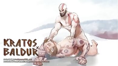 Baldur's Hot Hairless Sex with Kratos (Bobocomics) - A Cum-Soaking Fiesta!