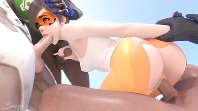 Fucked by Threesome of Cocks: Overwatch Tracer's Fantasy
