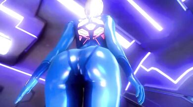 Samus Aran's Tight Space Suit Gives Way to Her Hardcore Desires in [PMV]