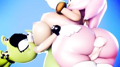 Amy Gets Pounded Hard by the Surging Thighs