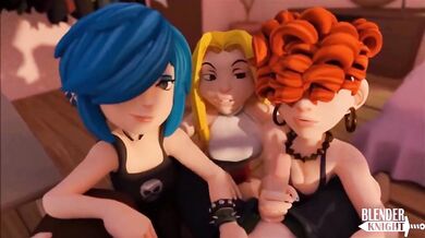 The Kanker Sisters Giving BJs in the Blender - Blenderknight