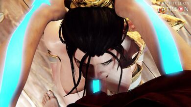 Aang's Cum on Azula's Face