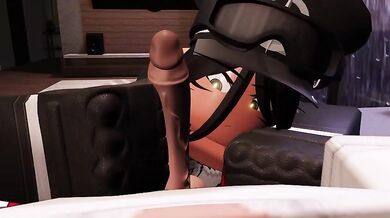 Naughty Nympho Takes on a Big Dick in 'Roblox Succubus Intense DeepThroat'