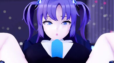 Hayase Yuuka's Blue Balls Explode in 4K Definition!