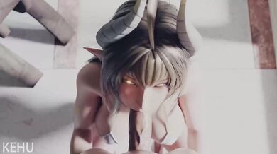 Jailbait Demoness Gives Head & Rough Sex