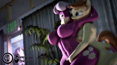 Slutty My Little Pony Cheerilee Gets Double Penetration in a Creamy Gangbang [sfmoclock]