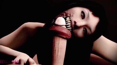 Mileena's Slick Slurping Strokes [Anal Ahegao]
