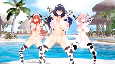 - Futa Cowgirls Nilou, Hex Maniac and Astolfo: The Phantom Riders