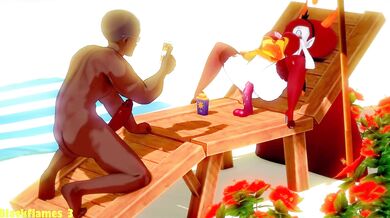 Black Flame's Hottest Hekpoo Anal Pounded by Giant Dildo