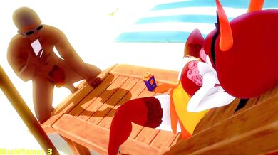 Black Flame's Hottest Hekpoo Anal Pounded by Giant Dildo