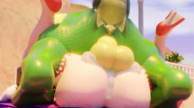 -Cum Hungry Cavegirl Gets Raped By A Giant Croc