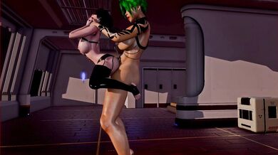 Emerald-haired Futanari Explores New Depths of Pleasure