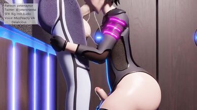 Blowjob Animation: Her Throat Tightens Around His Cock in a Frenzy of Oral Bliss!