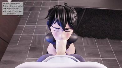 Blowjob Animation: Her Throat Tightens Around His Cock in a Frenzy of Oral Bliss!