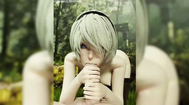 Nier: Automata - Yorha 2B's Deepthroat Orgy | 2024