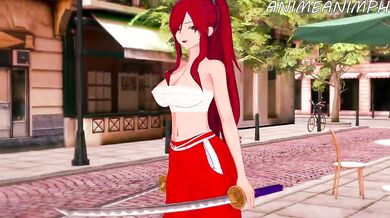 Fucking the Fairy Tail Bitches with a Big Cock: Erza Scarlet Edition