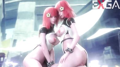 Twin Tops of Ecstasy: Devola and Popola's Exga Bondage Orgy