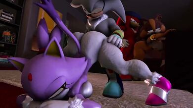 Knuckles Fucks Sonic's Pals In Group Sex Orgy!