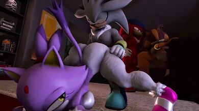 Knuckles Fucks Sonic's Pals In Group Sex Orgy!