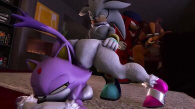 Knuckles Fucks Sonic's Pals In Group Sex Orgy!