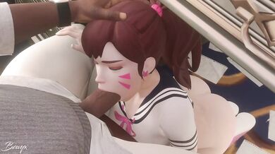 D.va's Secret Oral Submission to her Black Teacher [Blacked] [BeWyX]