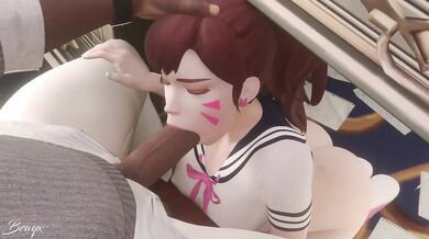 D.va's Secret Oral Submission to her Black Teacher [Blacked] [BeWyX]