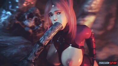 Monster Cock SFM Fucks Honoka's Mouth Wide Open [26Regions]