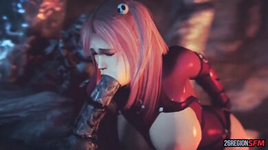 Monster Cock SFM Fucks Honoka's Mouth Wide Open [26Regions]