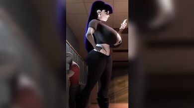 Big booty goth dominates and destroys him with her massive rear