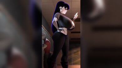 Big booty goth dominates and destroys him with her massive rear