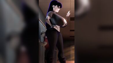 Big booty goth dominates and destroys him with her massive rear