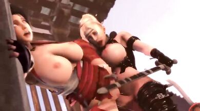 Momiji Gets Nailed by Rachel - BlackjrXIII