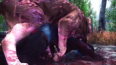 Khajiit's Self-Debauchery with a Canine
