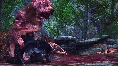 Khajiit's Self-Debauchery with a Canine