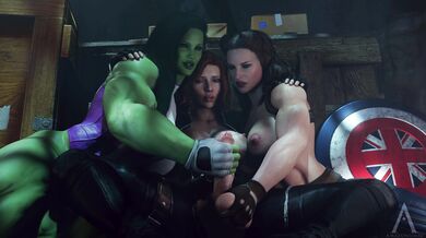 Uncontrollable Lust: She-Hulk, Black Widow and Captain Carter